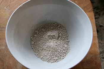 Diatomaceous earth in a bowl